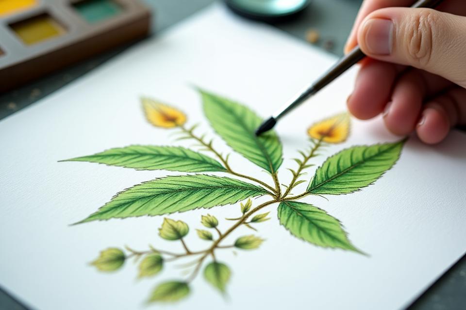 Illustration botanique art scientifique techniques rares
