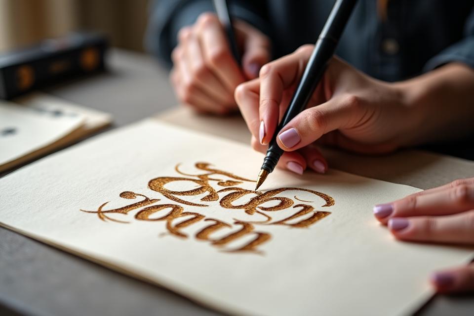 Atelier calligraphie contemporaine techniques spécialisées