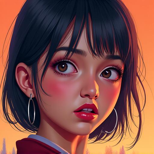 Œuvre élève portrait numérique